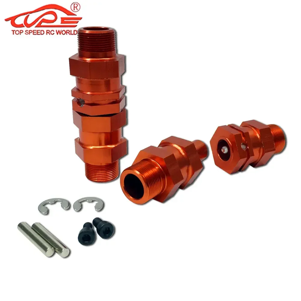 육각 허브 확장 액슬, RC 자동차 업그레이드 부품, 1/5 체중계 HPI ROFUN BAHA KM ROVAN Baja 5B 5T 5SC 트럭용, 4PCs/세트, 24mm