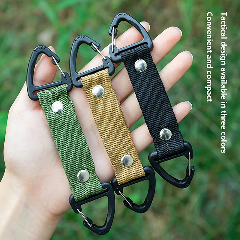 Outdoor Camping Carabiner NylonTactical Backpack Key Hook Webbing Buckle System Belt Buckle Hanging Climbing Accessory