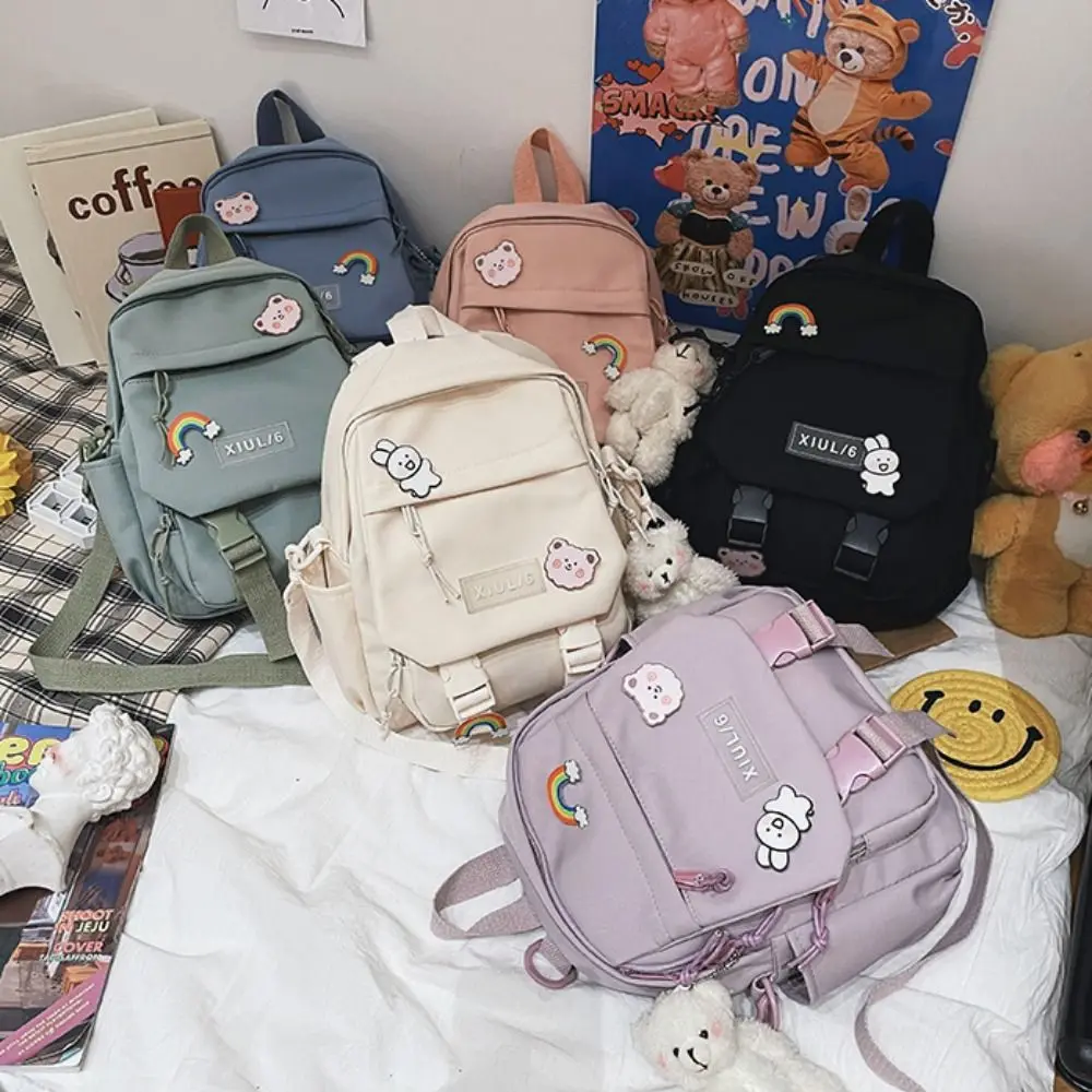 High Capacity Nylon Women Backpack Multifunctional Cute Handbag Sweet Fashion School Bag Student