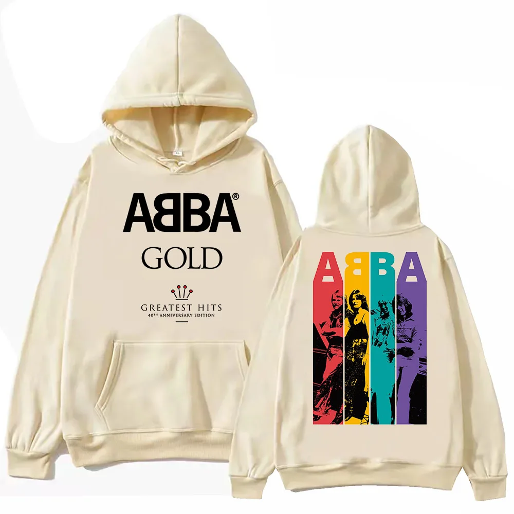 Goud: Grootste Hits Abba Hoodie Harajuku Hiphop Pullover Tops Sweatshirt