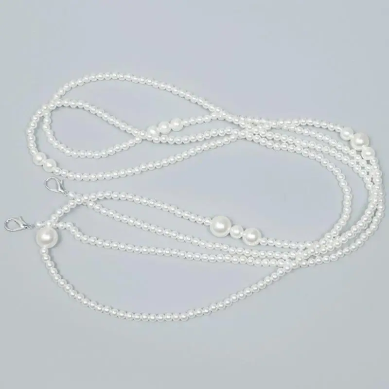 1 قطعة سلسلة الخصر اللؤلؤ التقليد الموضة النساء مع فستان الفرعية سترة متعددة الطبقات اللؤلؤ الخصر سلسلة المرأة سلسلة الجسم بسيطة