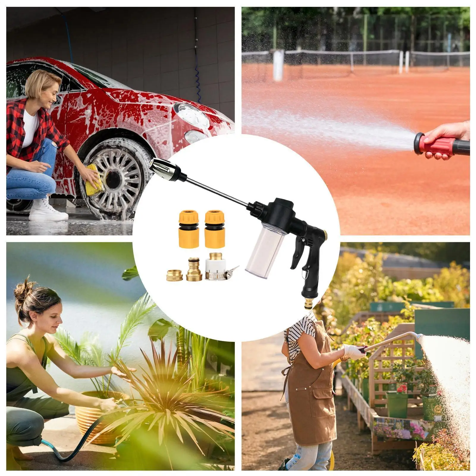 Car Wash Soap Sprayer Three Spray Modes Washer Cleaner Tool Car Washer Cleaner Tool For Automotive Washing Motorcycle Truck RV