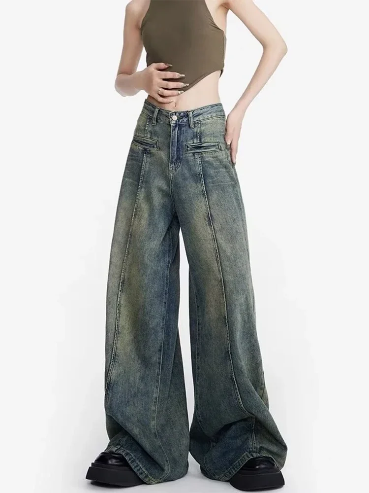 Oversize Y2k Baggy Jeans Women High Waist Harajuku Vintage Denim Trousers 90s Aesthetic Wide Leg Jean Cargo Pants Pantalones