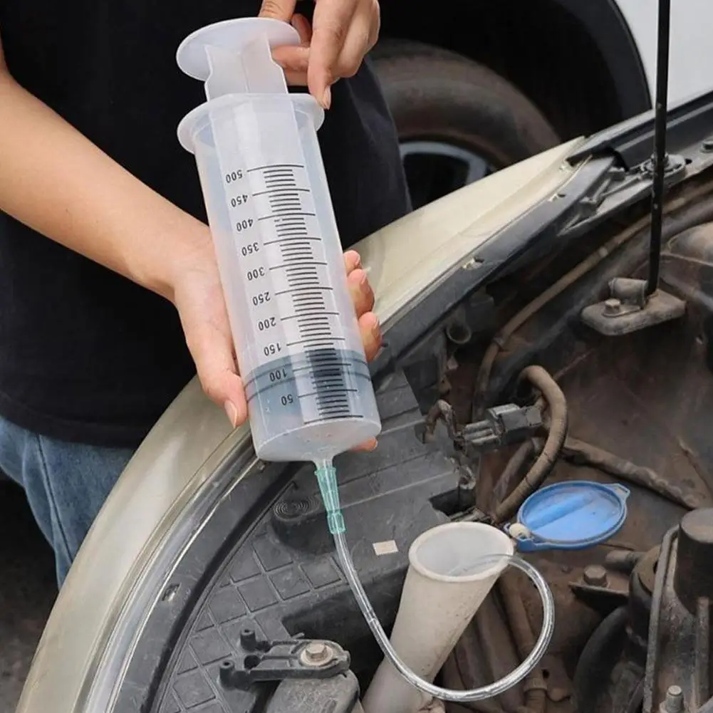 1 Set Auto-Abflussreiniger Reinigungsbürste & Spritzen Ölpumpe mit Schlauch Universelles Auto-Schiebedach-Abflussreinigungsset Lochverstopfungsbürste – Detail 22