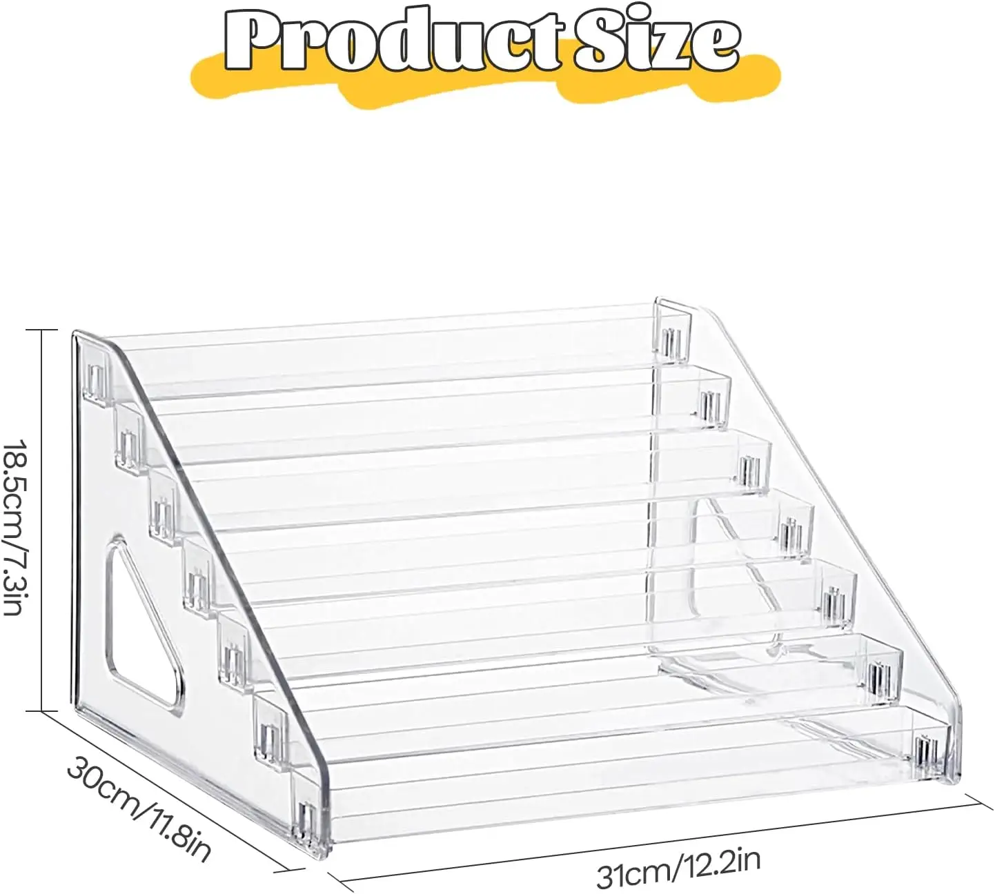 7-Tier Acrylic Display Stand – Snap-On Card Holder for Greeting, Sports Cards, Postcards & Brochures