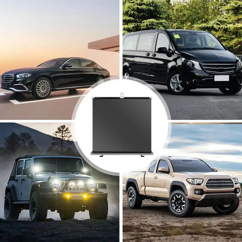 2024 Car Windshield Sun Shade Auto Retractable Sun Shades Car Windshield Front/Rear Shutter Auto Interior Accessories Car Window