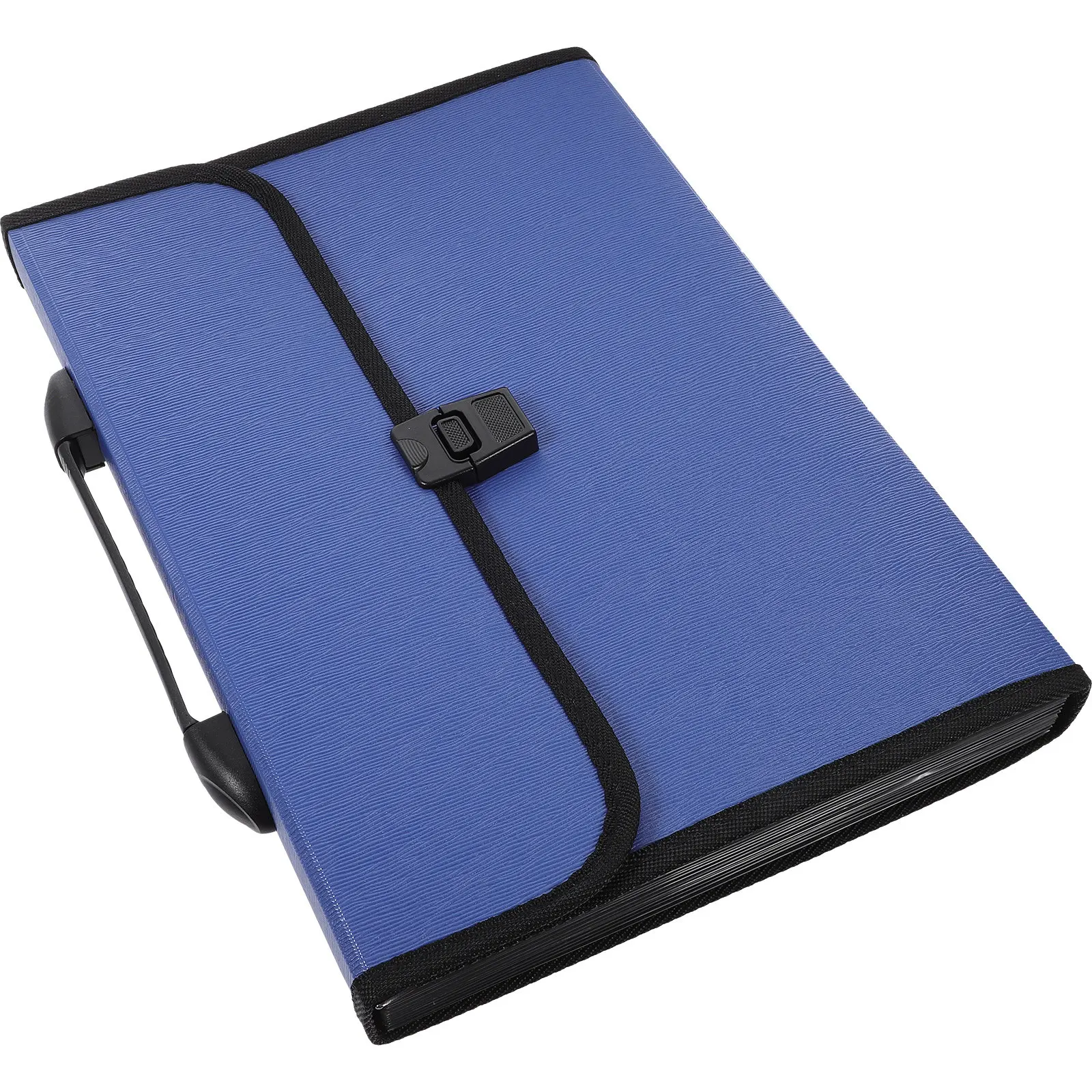 

Waterproof Plastic Expanding File Folder A4 Size with Carry Handle Wrap Around Zip Document Organizer Art Portfolio Filing