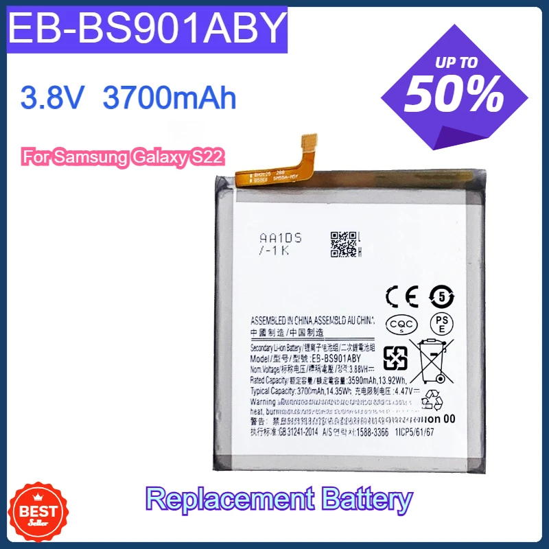 

Совершенно новый сменный аккумулятор EB-BS901ABY 3700 мАч для телефонов Samsung S22