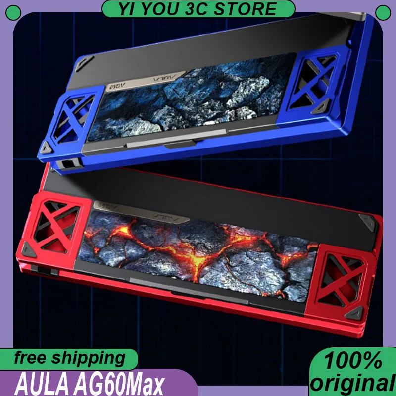 

AULA AG60Max Клавиатура с магнитной осью, проводная, полностью алюминиевая, двойной MCU, двойное освещение, RT0,001 мм, клавиатура для ПК, FPS Fearless Contract