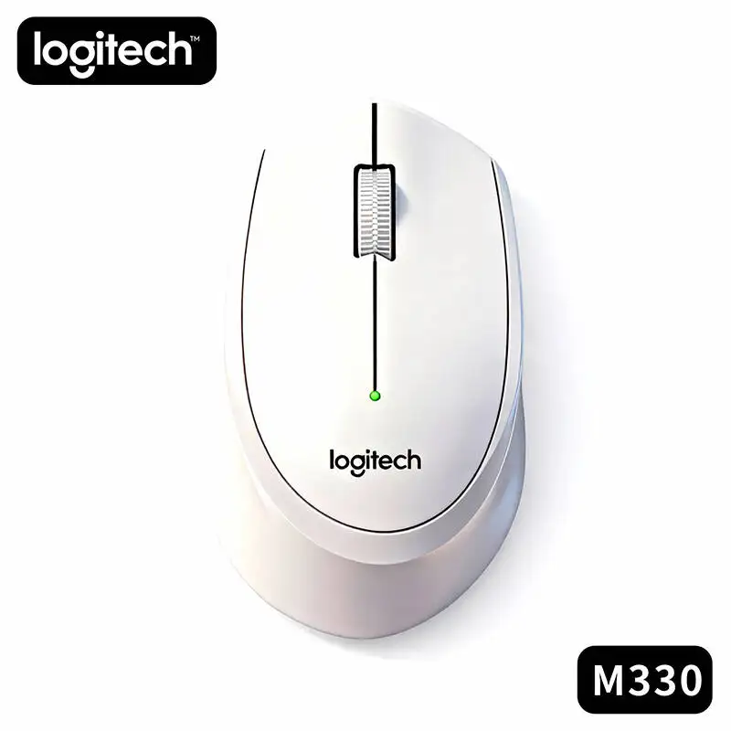 

Беспроводная бесшумная мышь Logitech M330, 2,4 ГГц, 1000 точек на дюйм, USB-наноприемник, удобная ручка для офиса, дома, ПК, ноутбука