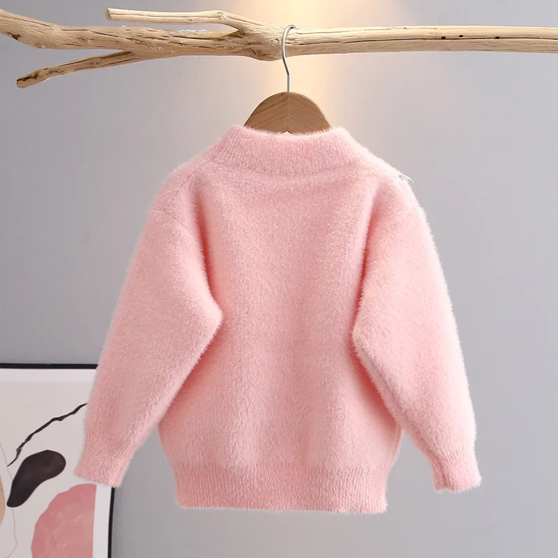 Children\'s Clothing Pullover Sweater Girls Fashion Rabbit Cozy Flocking Knit Tops for Girl Baby Bunny Winter Clothes New GY08121