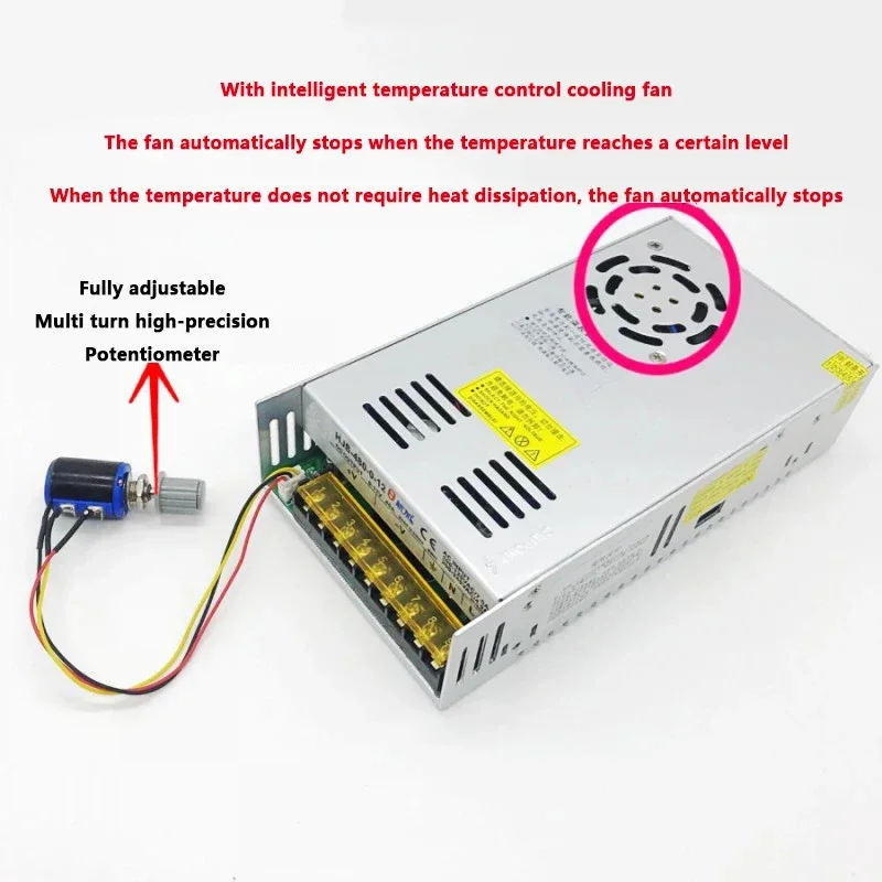 High-Quality Adjustable voltage current 480W digital display switching power supply 24V/36V/48V/80V/120V/160V/220V/5V/12V