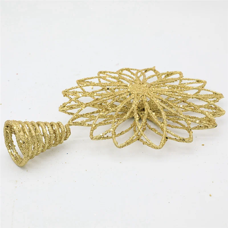 A59E-2 قطعة أشجار عيد الميلاد أعلى نجوم ديكور معدني ستار ديكور ستار زينة لوازم الحفلات