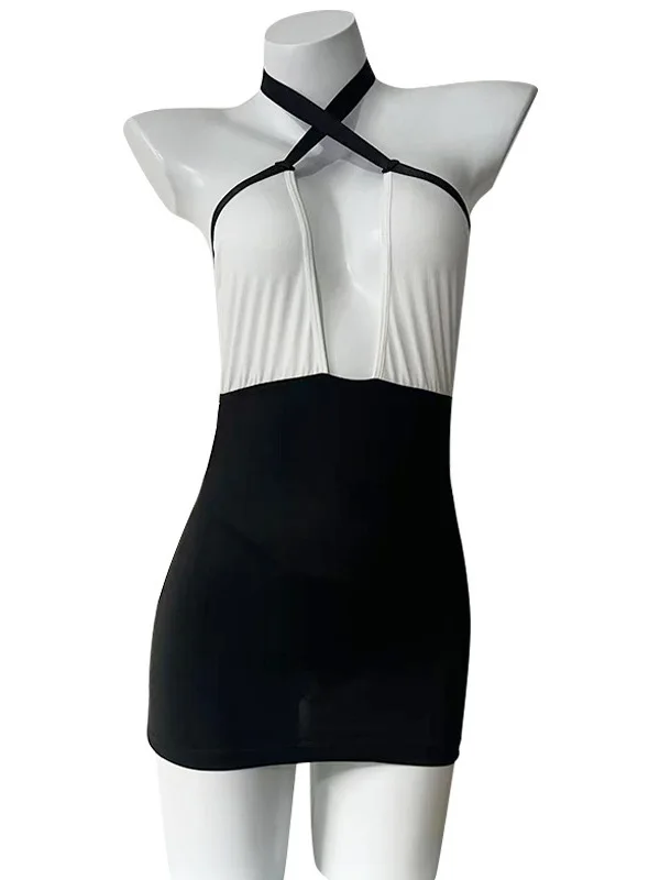 Mini robe à la mode pour femmes, lingerie sexy, robe de secrétaire, uniforme de Noël, robe d'automne élégante, Sweet Y-2023, ZT6I, nouveau