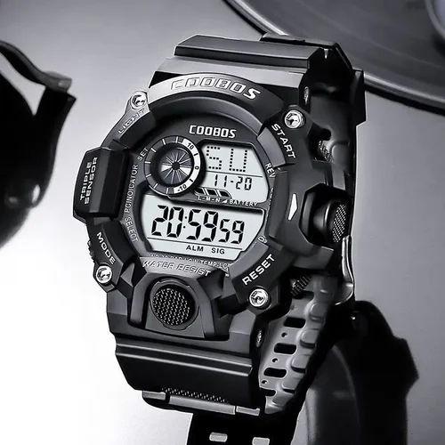 Nuevo reloj de pulsera electrónico deportivo Digital a la moda para hombre, reloj deportivo multifuncional resistente al agua con alarma luminosa para hombre