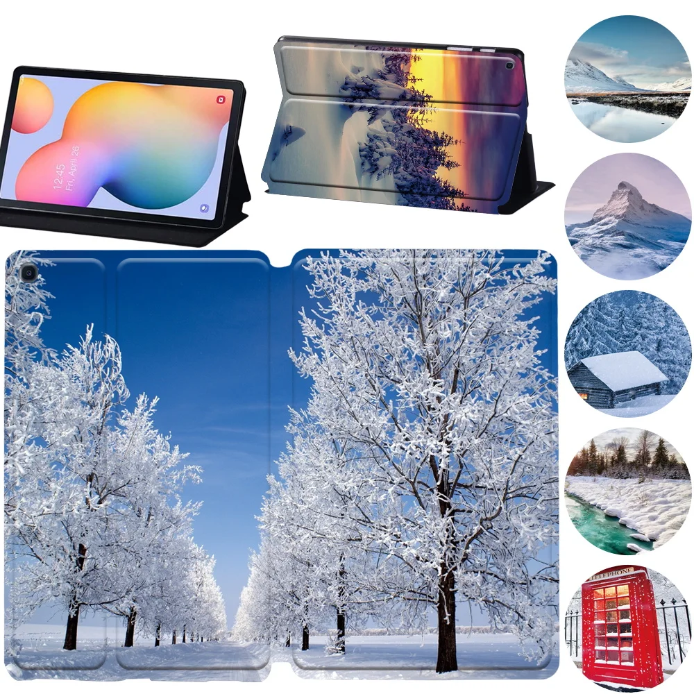 

Case for Samsung Galaxy Tab S6 Lite P610 P615 Tab S7 Tablet Cover for S4 T830 /S5e T720/S6 T860/S7 T870 with Snowview Series