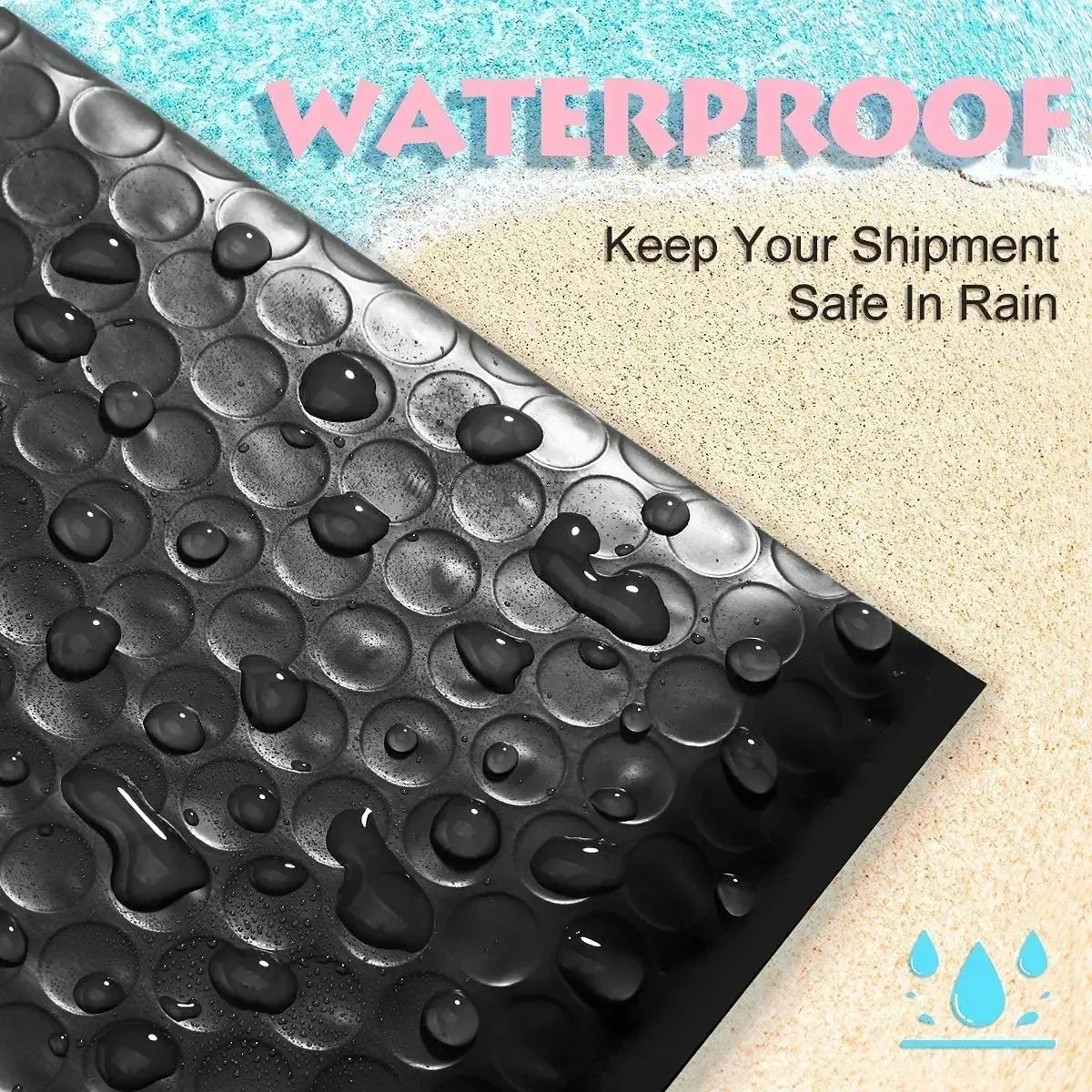 100 шт., черный пузырьковый упаковочный конверт, почтовые конверты, почтовый конверт, полиэтиленовый зеленый конверт для доставки, самозапечатывающаяся набивка пузырчатого мешка