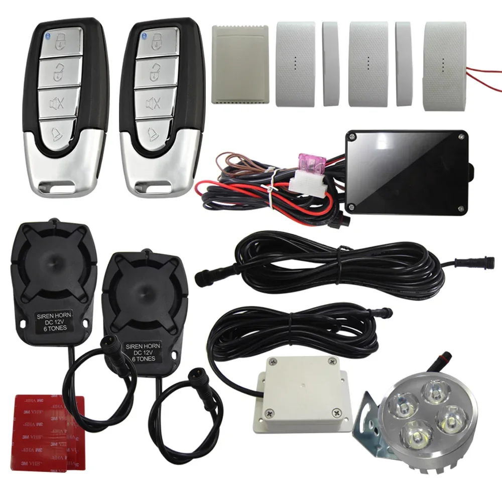Excellent 12V/24V Truck Anti-stolen oil burglar alarm system radar vibration loudly alarm prevent oil theft Trucks Accessories