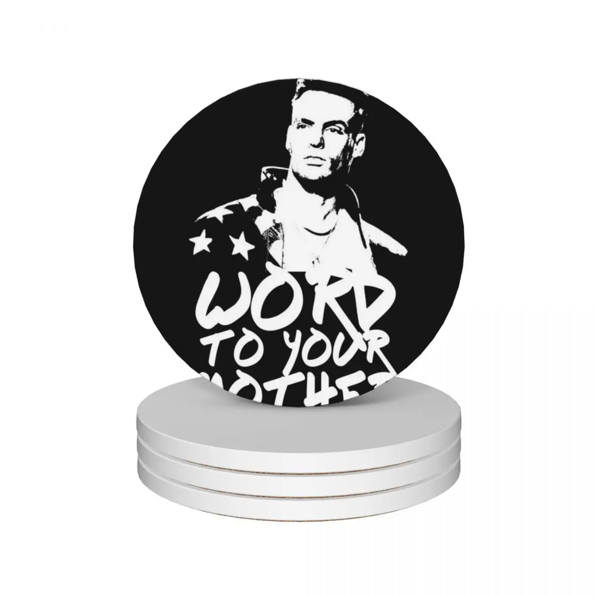 

Vanilla Ice - Word To Your Mother Ceramic Coasters (Set of 4) eat table white Coasters