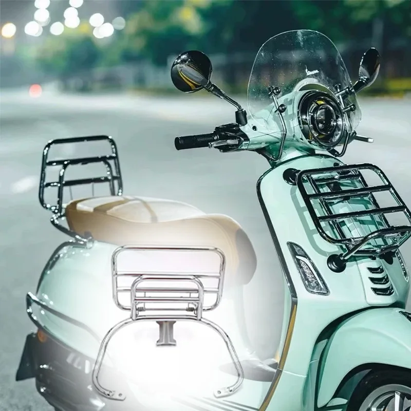 Folding shelves For VESPA GTS 300 GTV 300 Backrest Rear Back Pad Luggage Rack Motorcycle Accessories