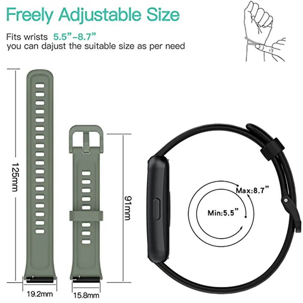 Gelang Olahraga Silikon untuk Huawei Gelang Jam 7 Tali Aksesori Gelang Tangan untuk Huawei Band 7 Jam Tangan Korea