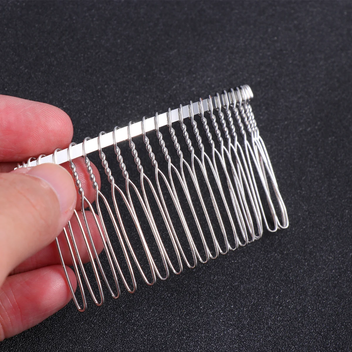 

20pcs Iron Hair Comb Minimalist Insertion Headdress For Women Fine Teeth Hairpin Wedding Party Daily Wear Silver Golden