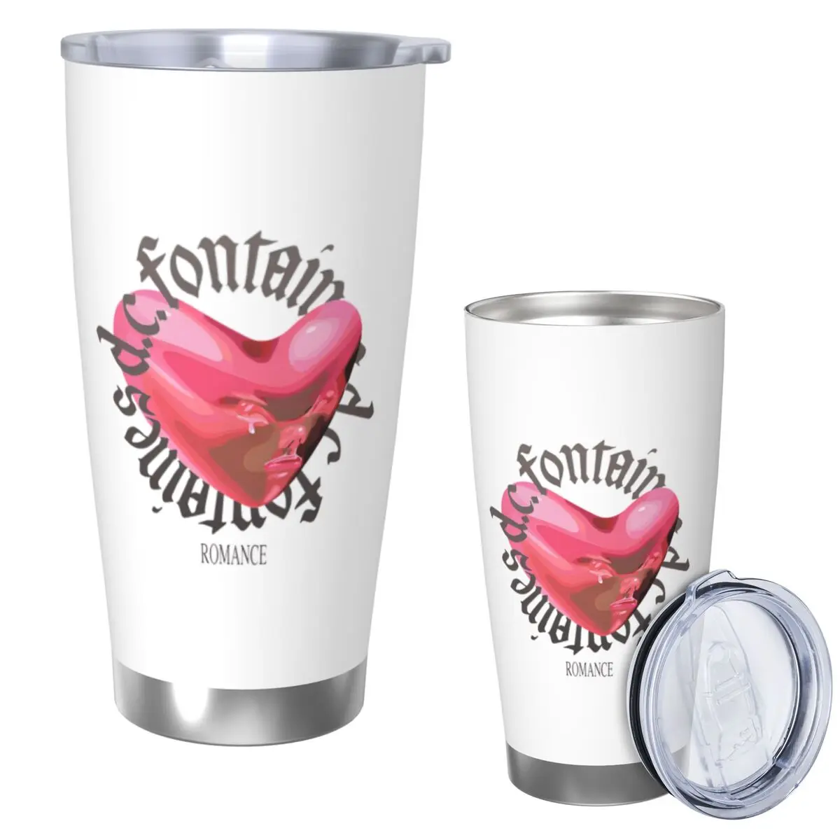 

Fontaines DC Romance Stainless Steel Tumbler Vacuum Insulated Mug Thermal Cold Bottle Straws With Lid 20oz
