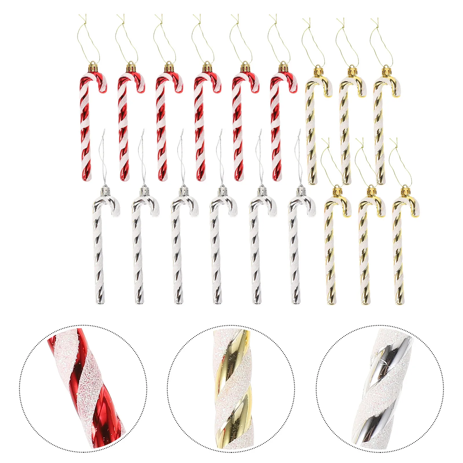 

18 Pcs Decoration Christmas Tree Decorations Peppermint Crutch Hanging Pendant Holiday Party
