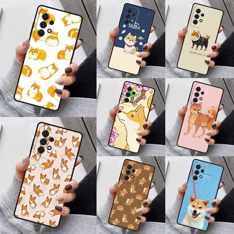 شيبا شيبز الكلب الكرتون قضية الهاتف لسامسونج غالاكسي S25 S23 S30 S8 S21 S20 FE S24 S22 نوت 10 20 زائد لايت الترا
