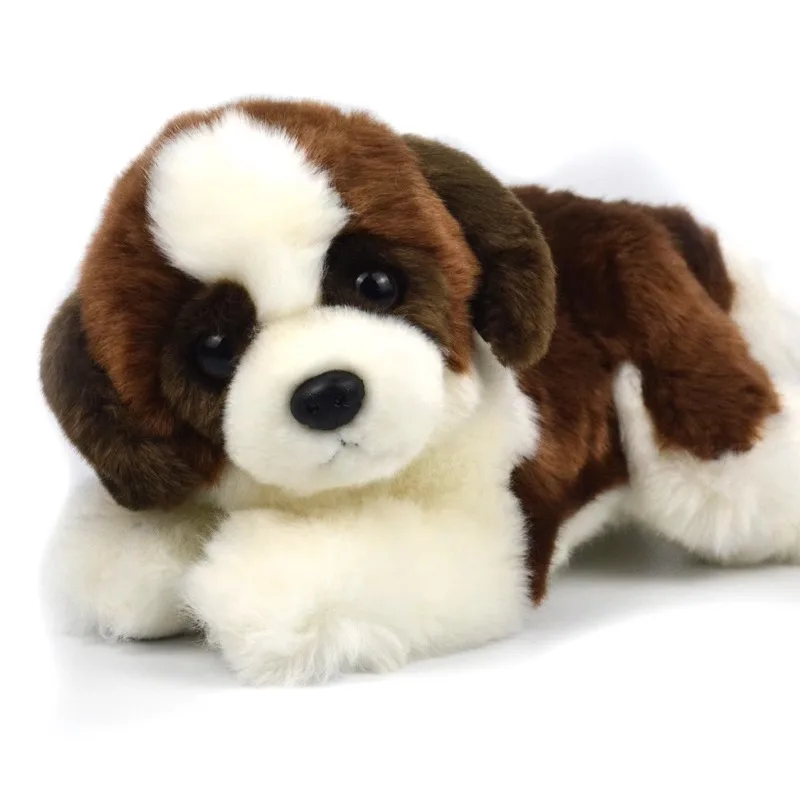 

Saint Bernard Dog Doll Simulation Dog Plush Doll Stuffed Animals Toys Cute Soft Pillow Car Ornaments Home Decoration Girls Gifts