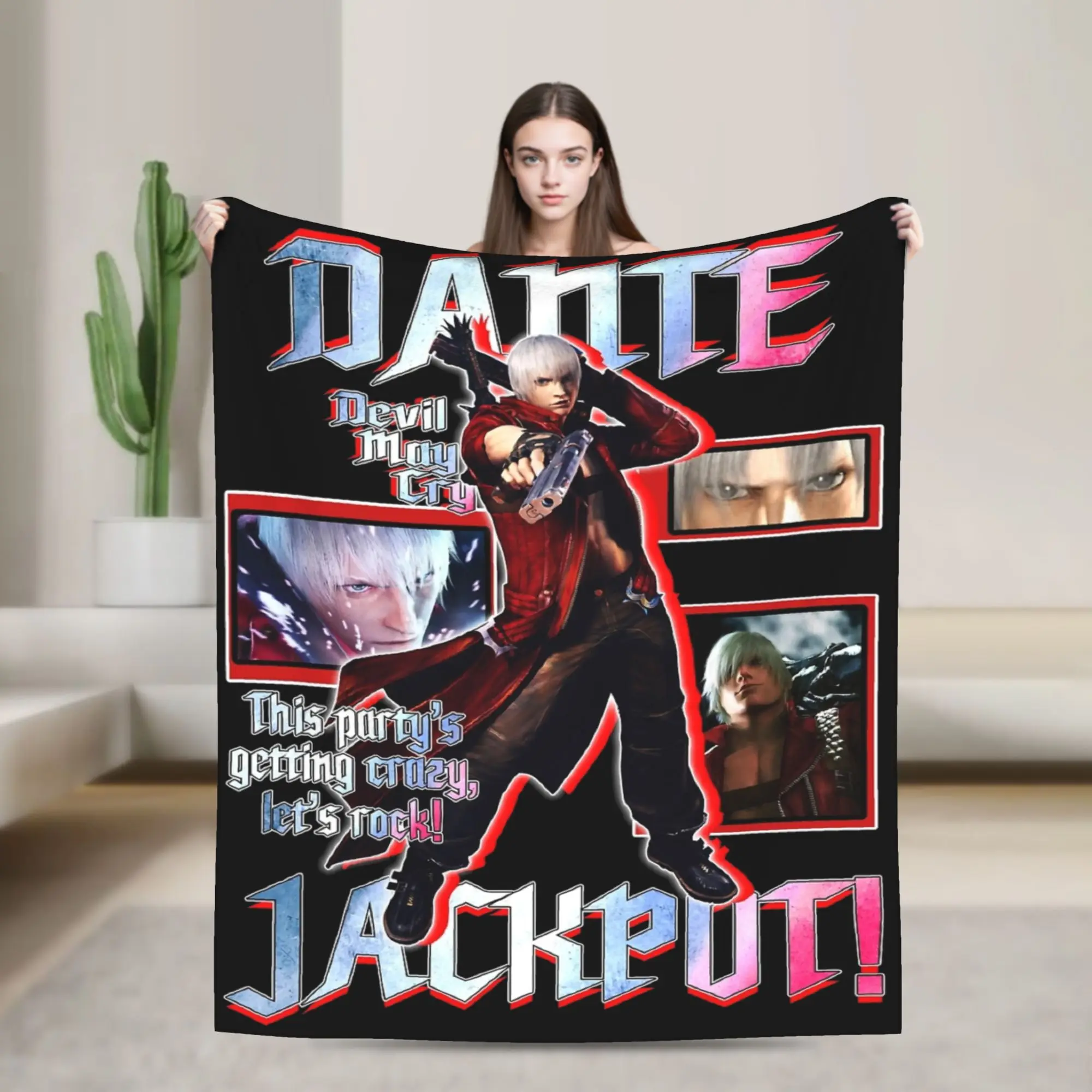 Devils May-Cry 3 Blanket Multiple Sizes Warm Cozy Fluffy  Throw Blankets for Couch Sofa and Bed