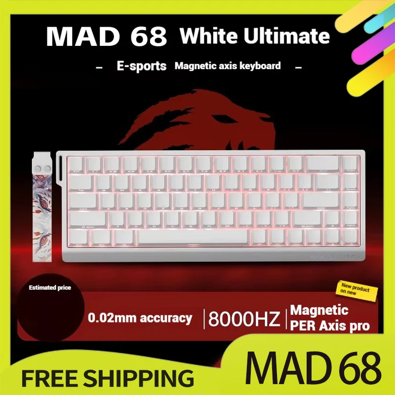 Madlions Mad60 Mad68 He 8k Mechanical Keyboard Magnetic Switch Wiredrapid Trigger Rgb Custom Valorant Gamer Keyboard Accessories