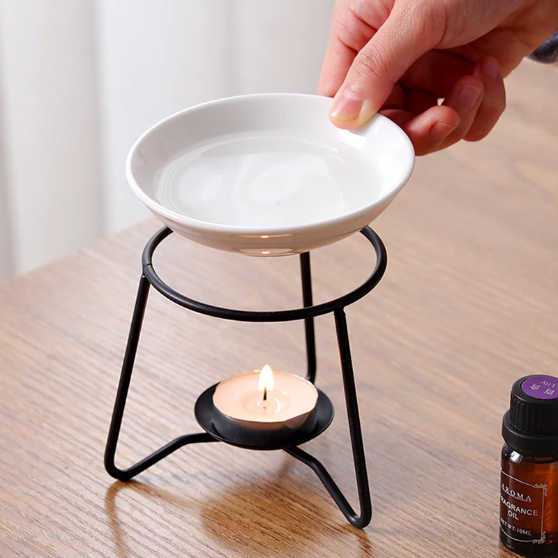New 1Pc Aromatherapy Stove Oil Burner Tealight Holder Candle Pie Burner Aroma Diffuser Decor Spa Meditation Home Ornament