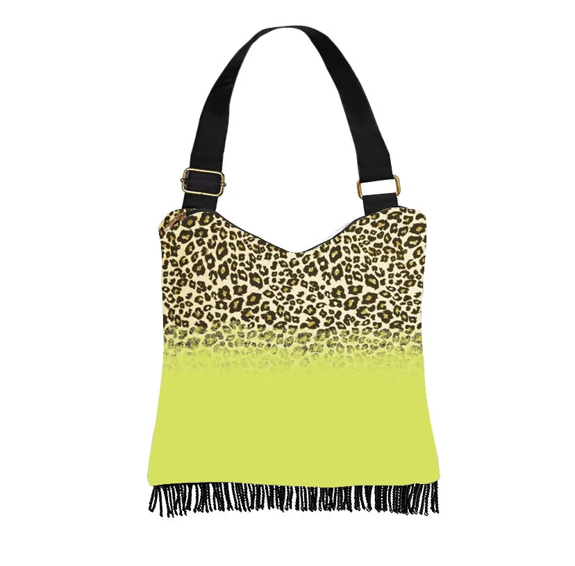 

Leopard Print Portable Storage Canvas Crossbody Bag Personalized Handbag Pattern Women'S Crossbody Bag Adjustable Shoulder Strap