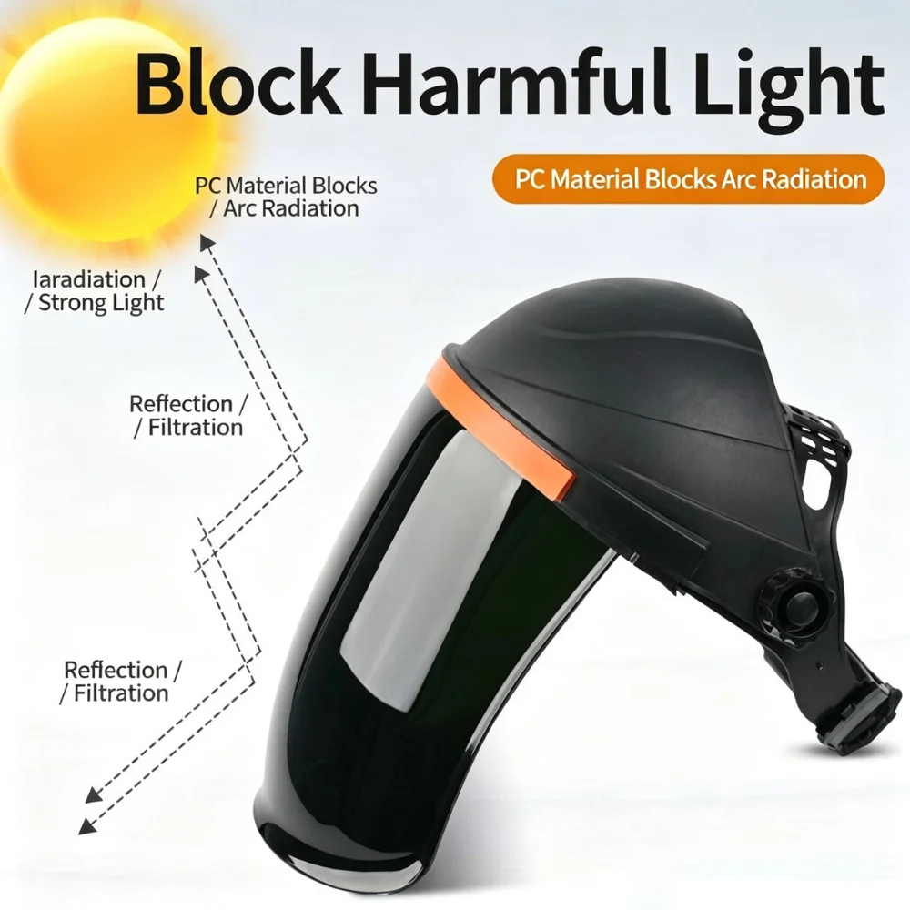 Welding Protective Mask Thickend Anti Splash Hood Welding Helmet Heat-resistant Men's Headwear Full Flip Protective Face Cover