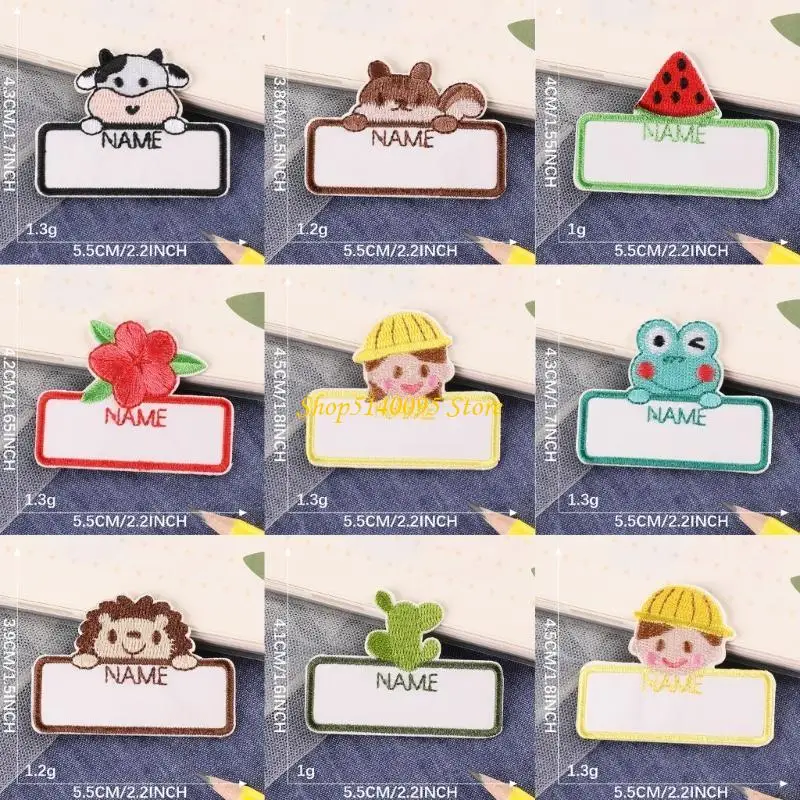 DXAE 9pcs SelfAdhesive Embroidered Name Patches Sticker for Various Outfit Clothing Accessories with Strong Sticky Backing