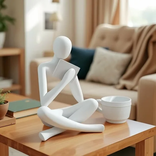 

Popular abstract reading figures and statues home living room bookshelf desktop resin crafts decoration ornaments
