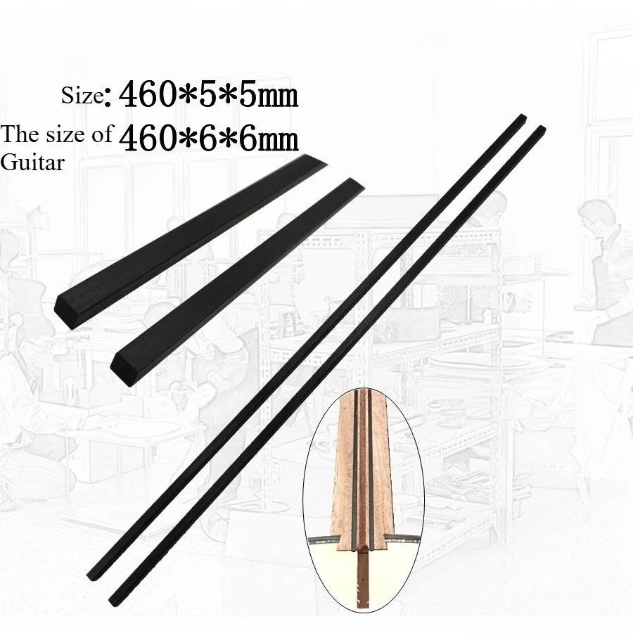 2PCS 460mm Carbon Fibre bass Guitar Neck Stiffener Guitar Truss High-Quality Adjustment Lever Guitar Accessories