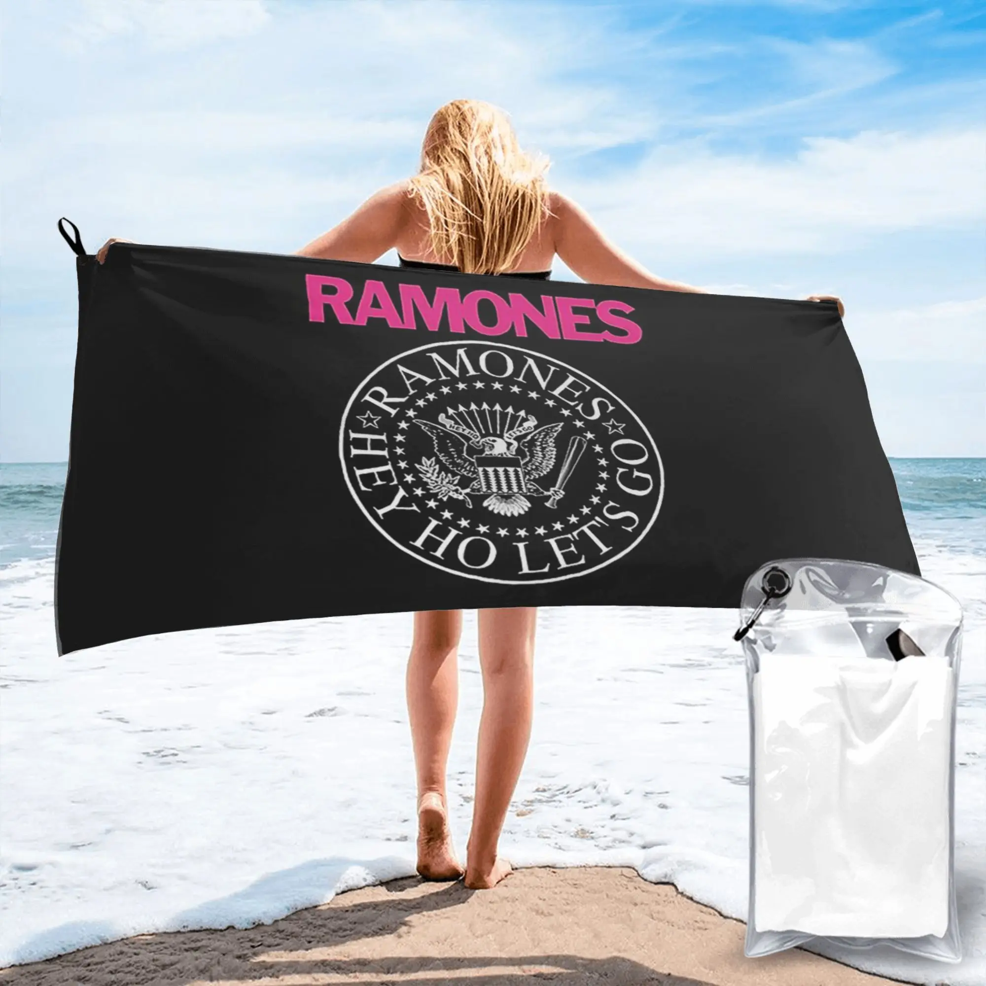 

Пляжное полотенце Ramone Merch из мягкой микрофибры, быстросохнущее, впитывающее, для плавания