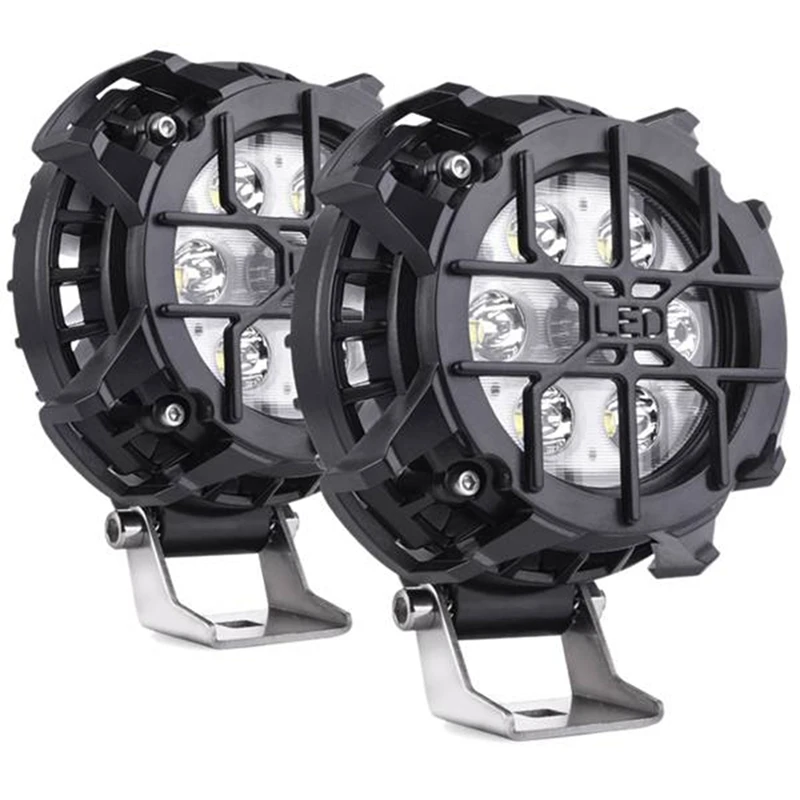 20W Work Lights Protective Cover Offroad Led Light Bar for Cars Off Road SUV ATV Tractor Boat Trucks Excavator