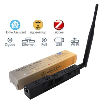 SMLIGHT SLZB-06 Zigbee 3,0 a Ethernet WiFi gateway, USB, coordenador con PoE, funciona con Zigbee2MQTT, asistente doméstico, ZHA