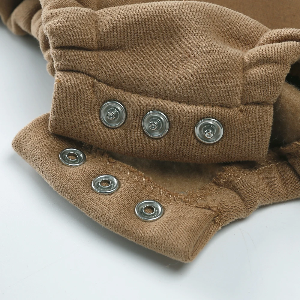 2026 Neugeborenen Baby Strampler Baby Mädchen Jungen Stickerei Kleidung Dicke Säuglingsspielanzug Solide Baumwolle Langarm für 3 M-24 M – Detail 8