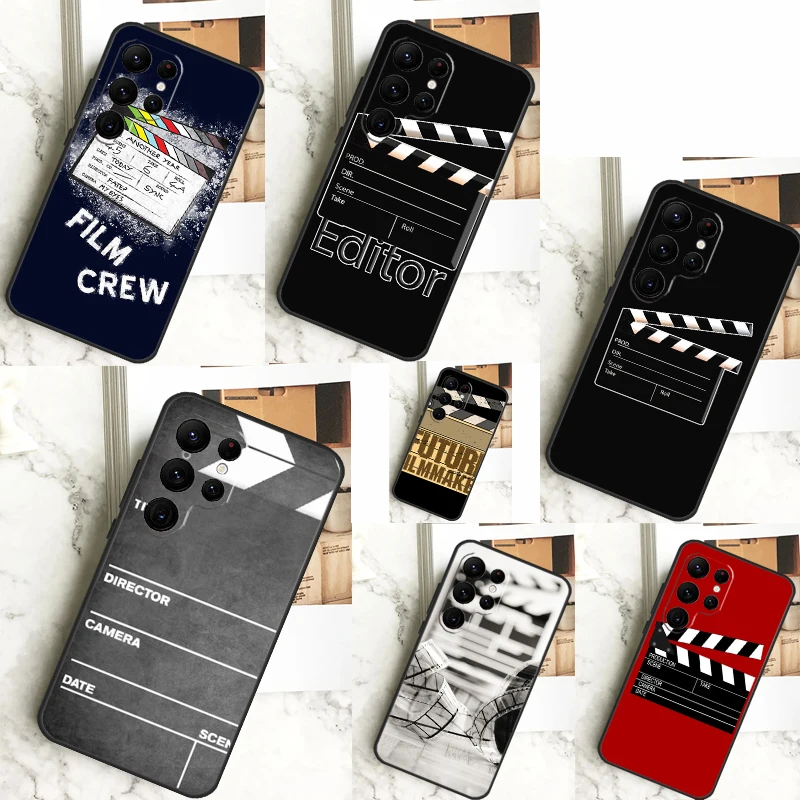 Film Clapperboard Case For Samsung Galaxy S23 S24 Ultra S21 S22 Plus Note 20 Note 10 S8 S9 S10 S20 FE Cover