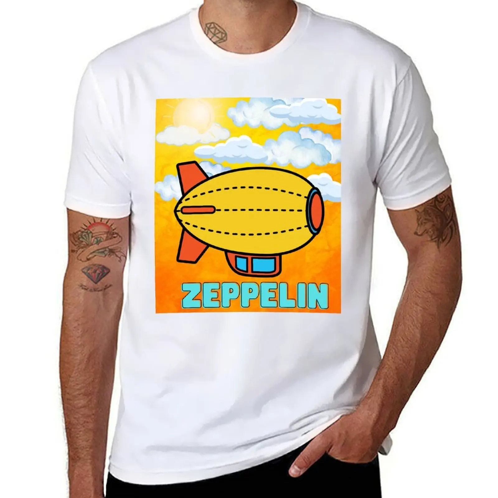 

Vintage Zeppelin T-Shirt t shirts cotton 100% graphic t shirts for man T-Shirt