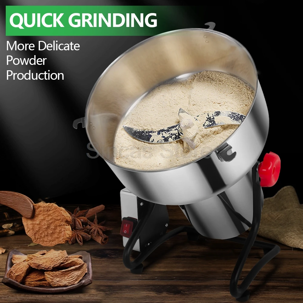 Körner und Getreide Mühle Hochgeschwindigkeitsgewürze Maismühle Kaffee Trockenfutter Mühle Maschine Ultrafeine Mehlpulverbrecher Heimgebrauch