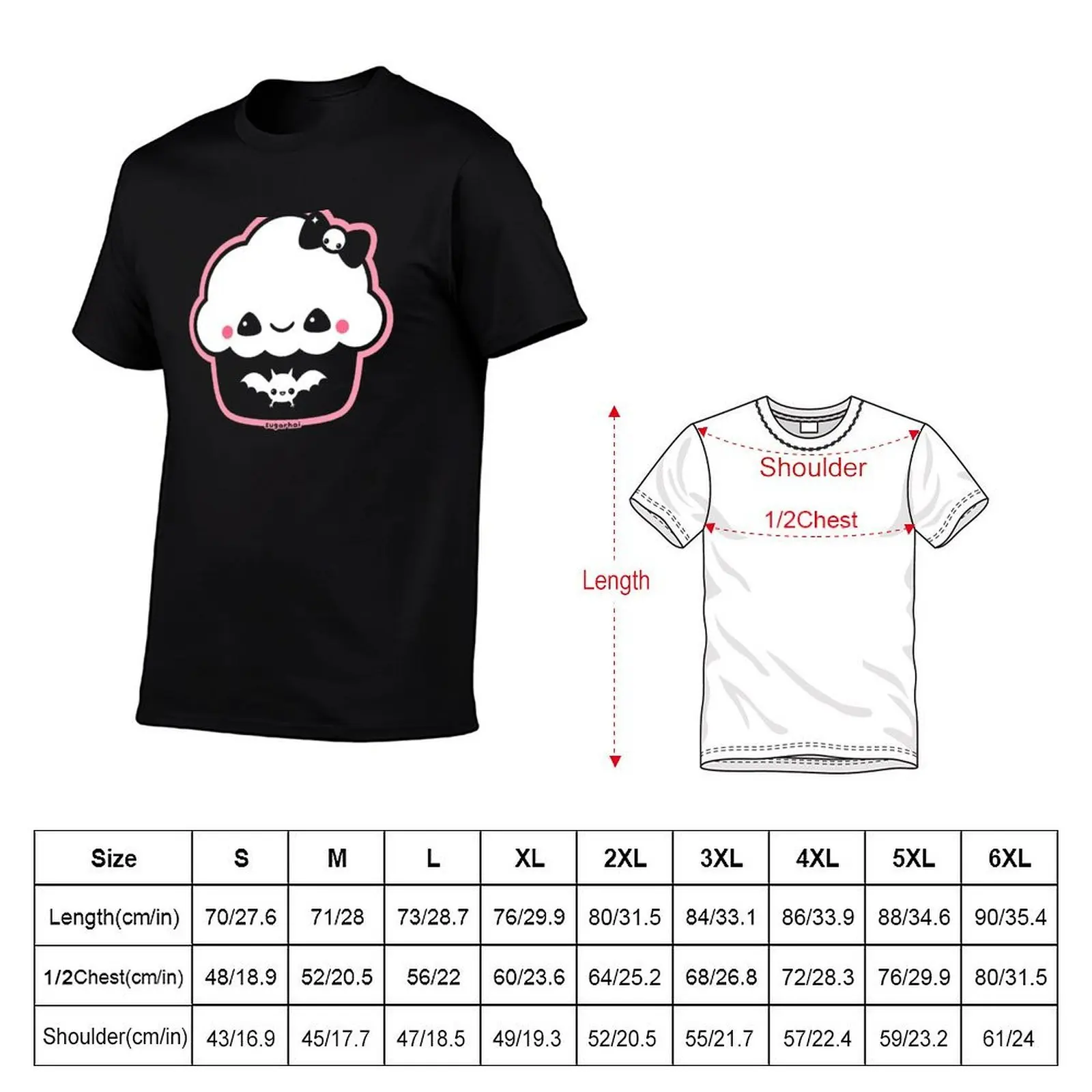 Spooky Cute Cupcake T-Shirt cute tops oversized graphic tee men workout shirt