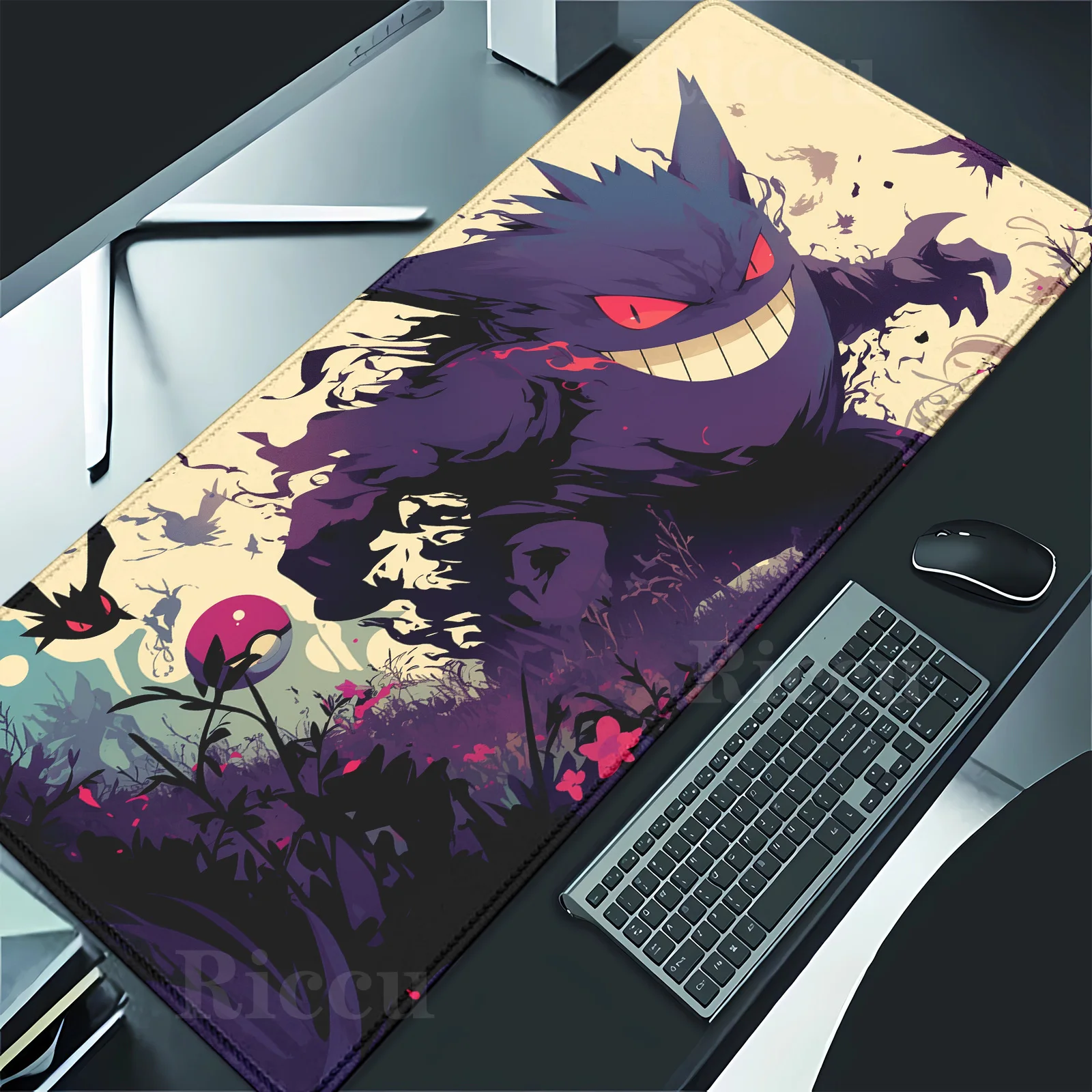 PC peripherals Gaming Keyboard Rug Laptop Japan Cool Anime Mouse Pad XXL P-pokemon Desk Mat PC G-gengar Gamer Cabinet Mouse pad