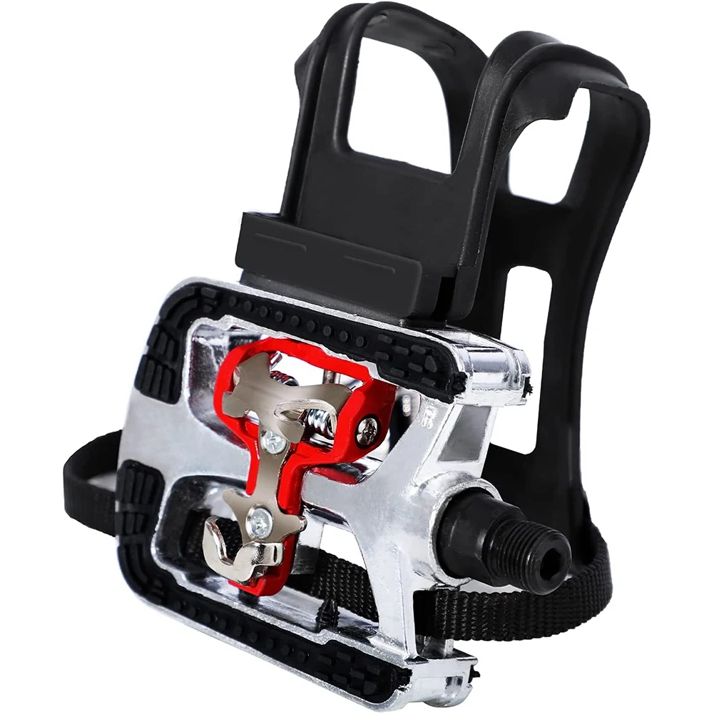 

for SPD Pedals, Cleats with Toe Cages, Clips and Straps for Spin Bike, Indoor Exercise Bikes with Axles, 1/2 inch