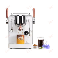 GZZT 2800W Coffee Machine Espresso Maker 2 Pump 2 Boiler 15bar Portable Coffee Maker Espresso Machine with Foam Milk 220-240V