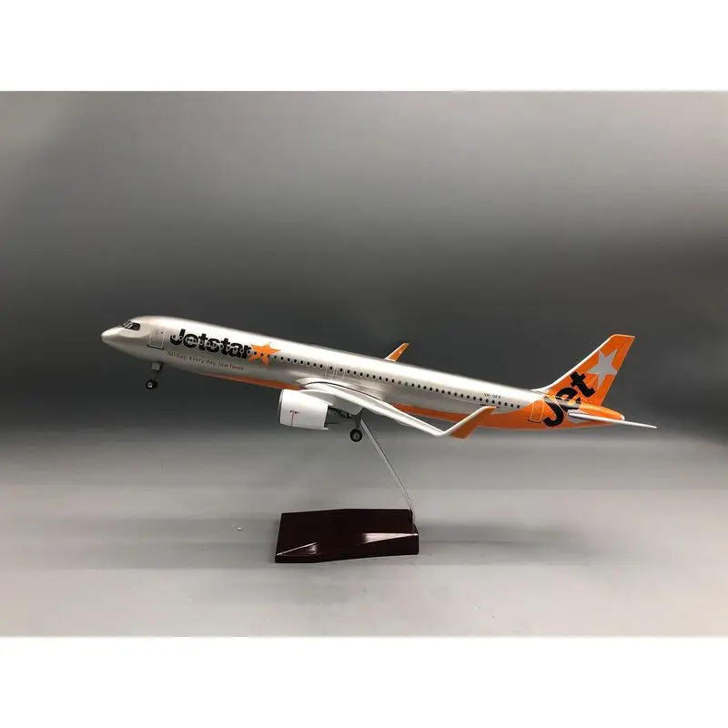 321 Jetstar Aviation aircraft model 44.5cm with lights and wheels simulation static model view 2